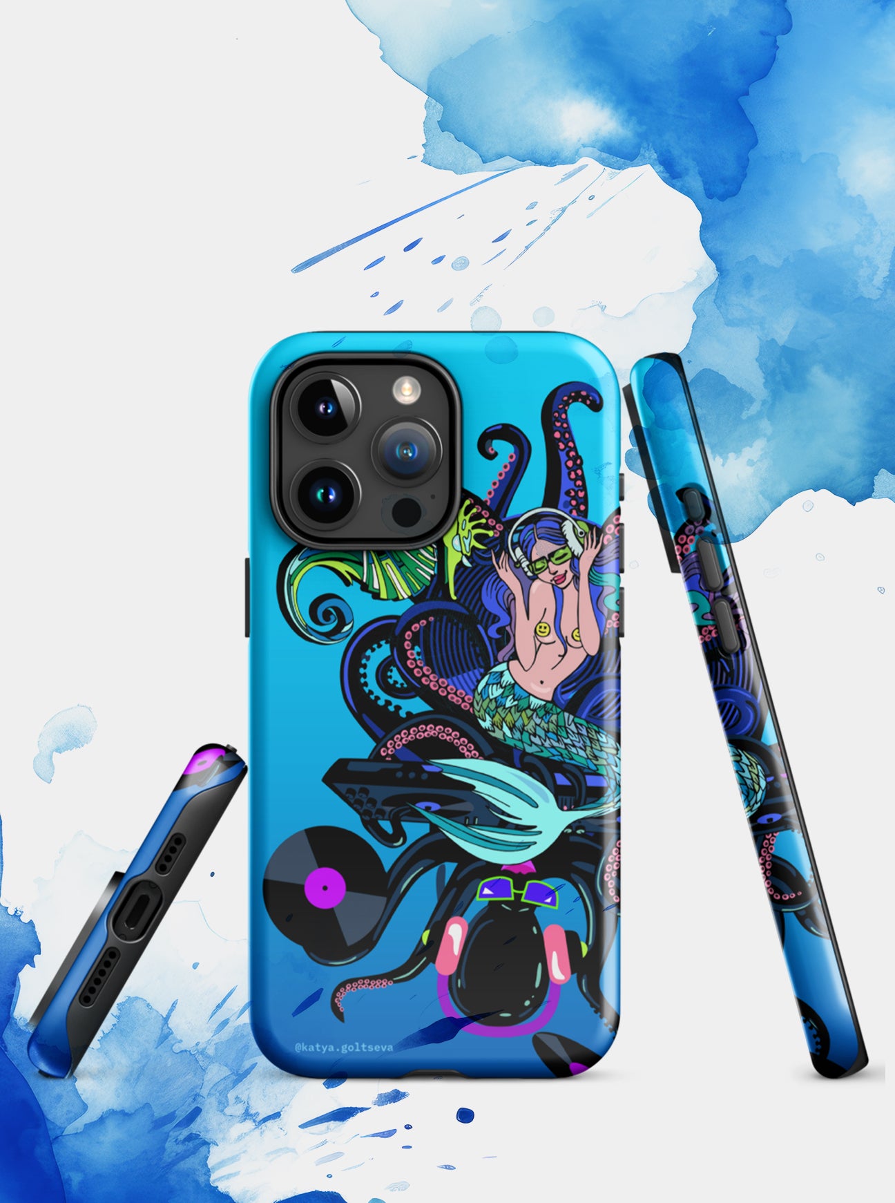 "DJ OCTOPUS AND MERMAID" Tough Case for iPhone®