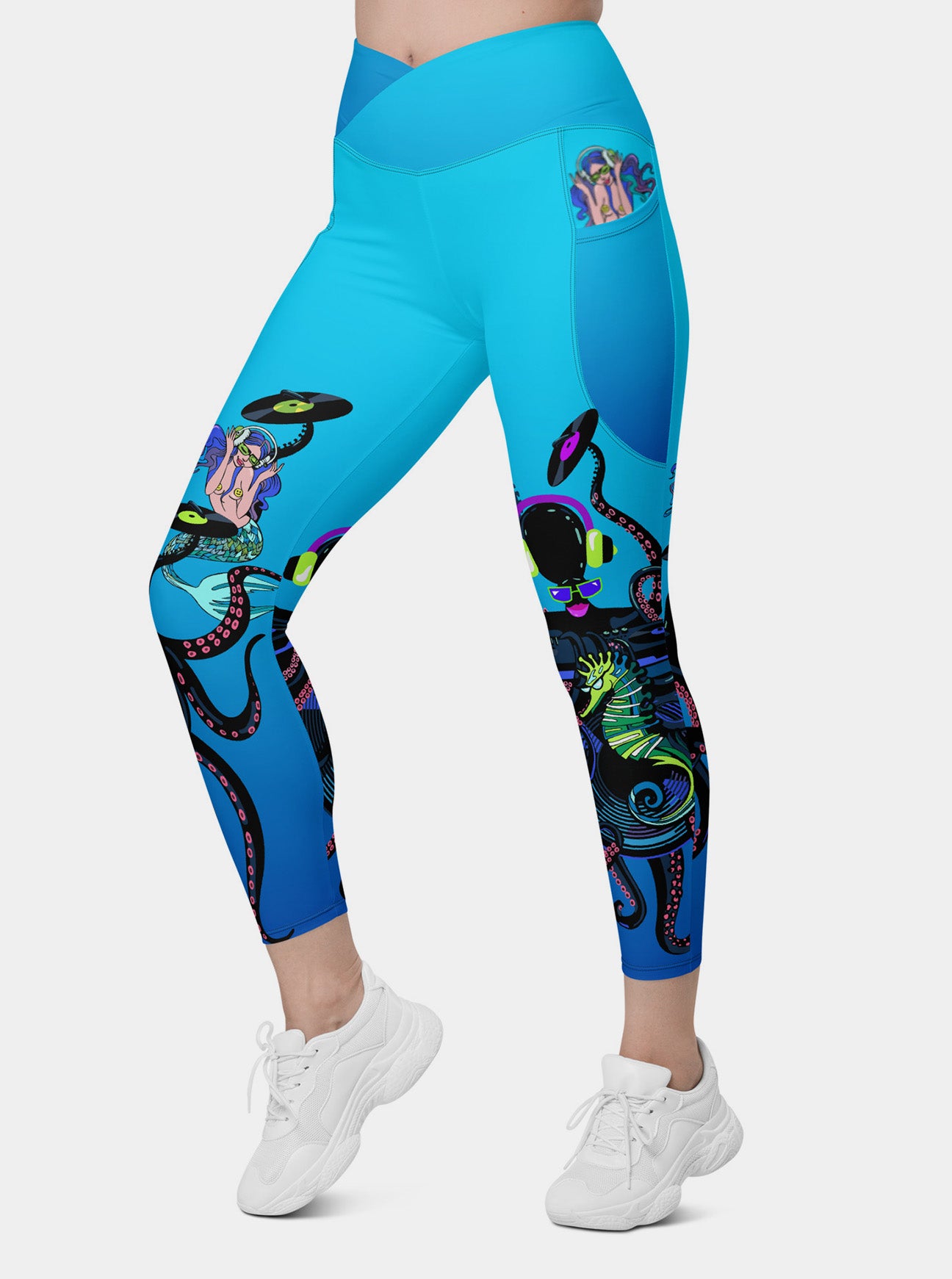 "DJ OCTOPUS AND MERMAID" Leggings (Women)