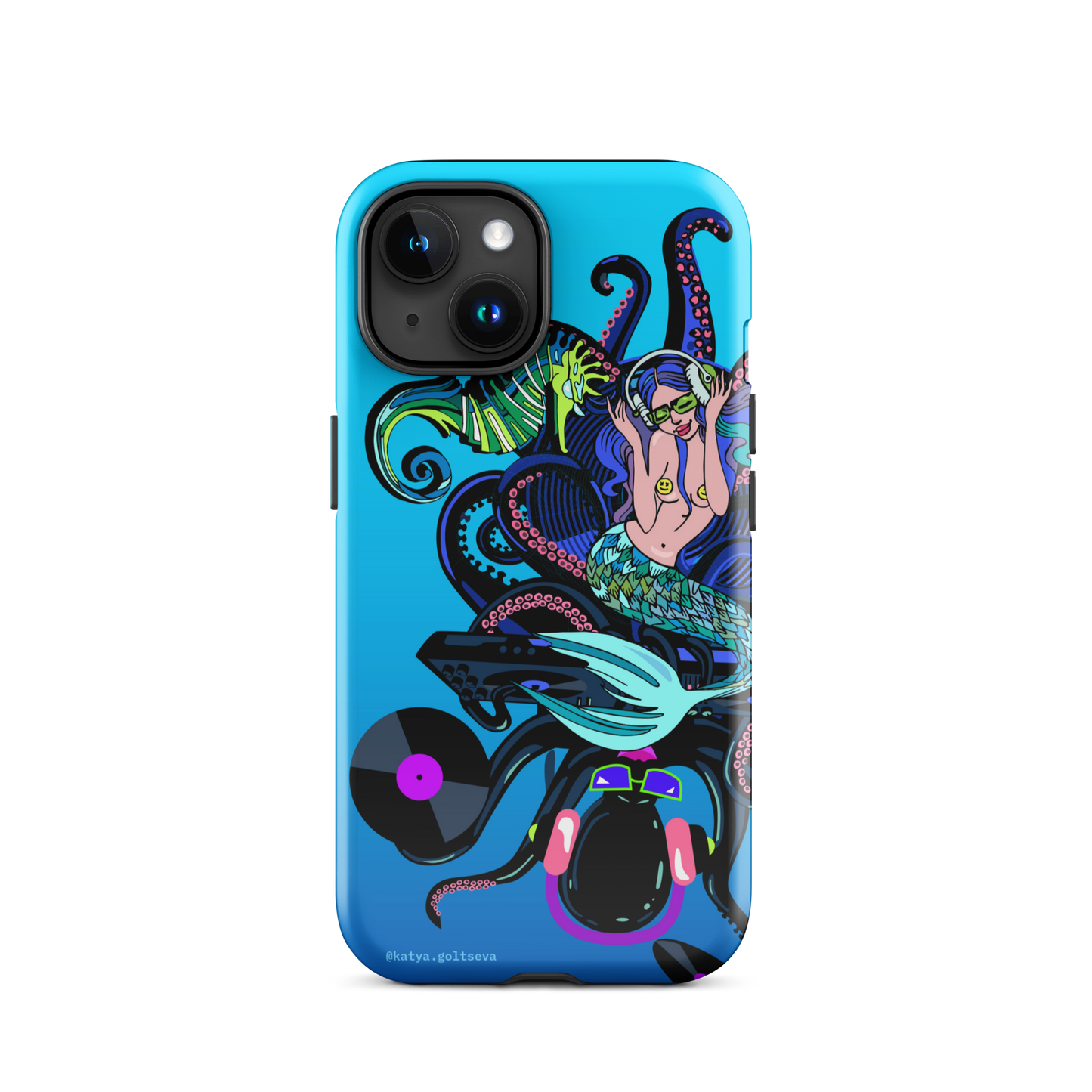 "DJ OCTOPUS AND MERMAID" Tough Case for iPhone®