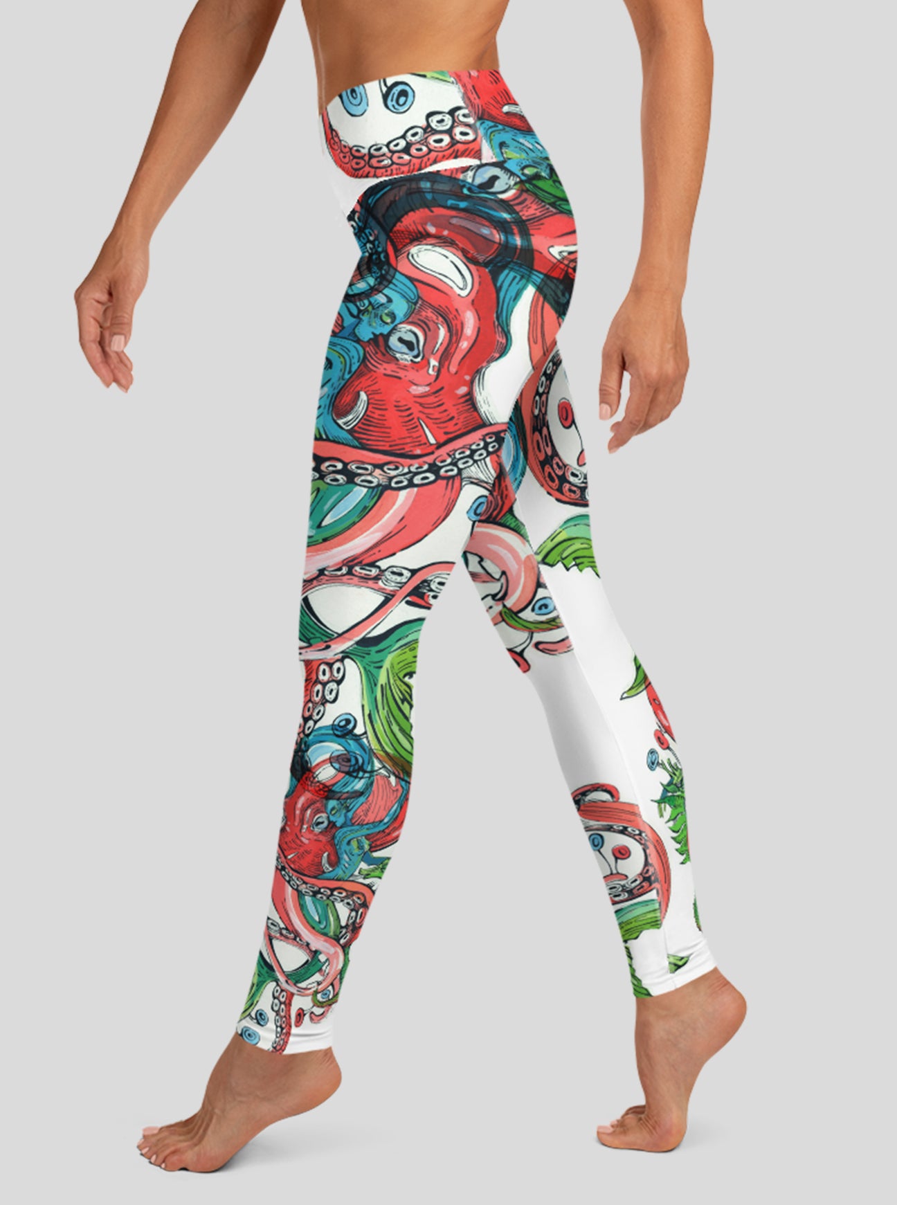 "TENTACLE COCKTAIL" High Waist Leggings (Women)