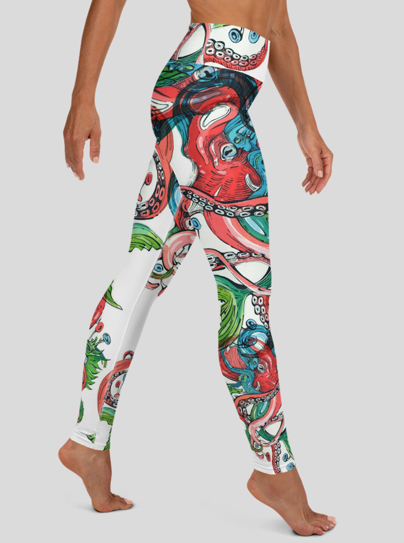 "TENTACLE COCKTAIL" High Waist Leggings (Women)