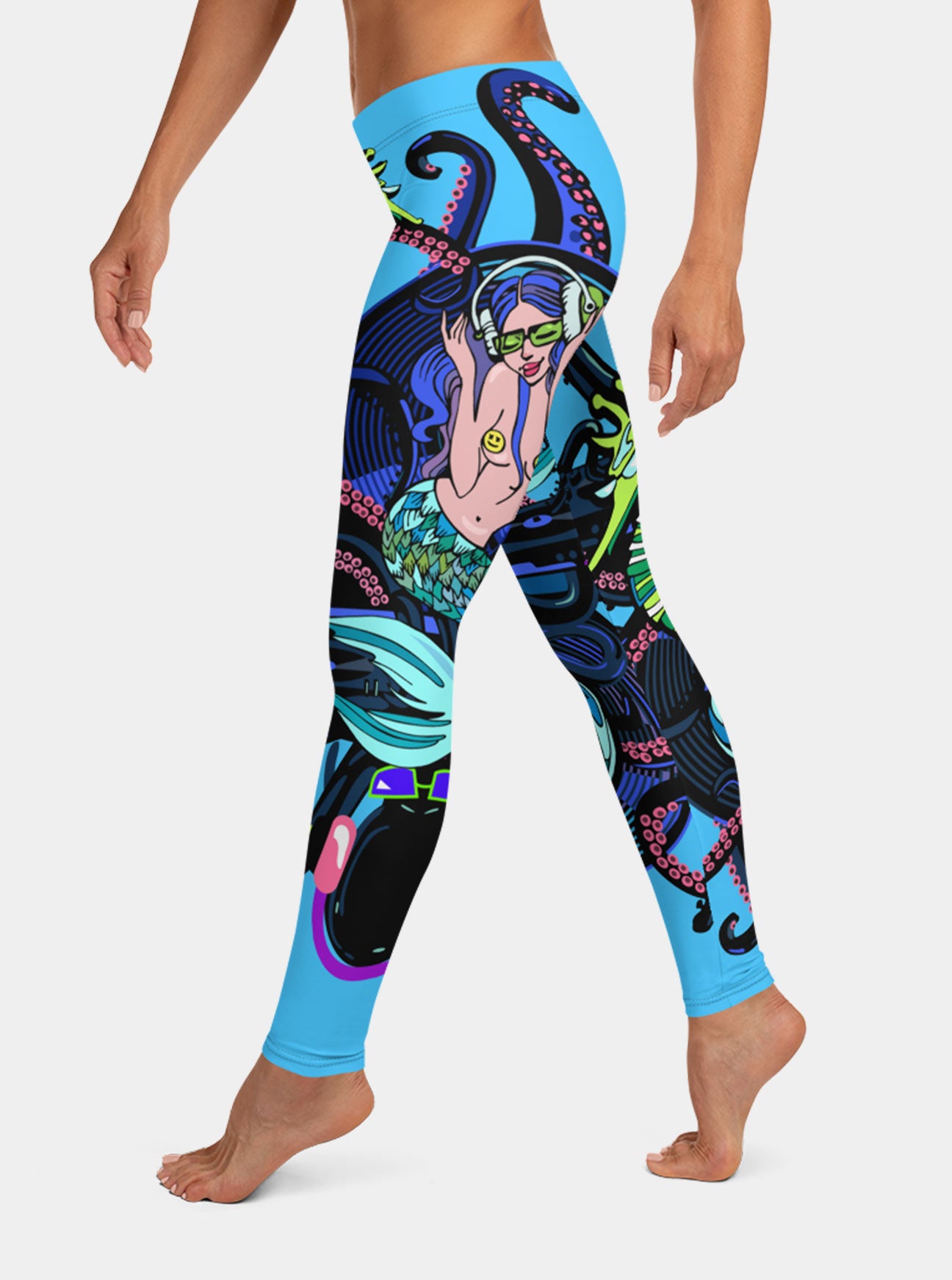 "DJ OCTOPUS AND MERMAID" Leggings (Women)