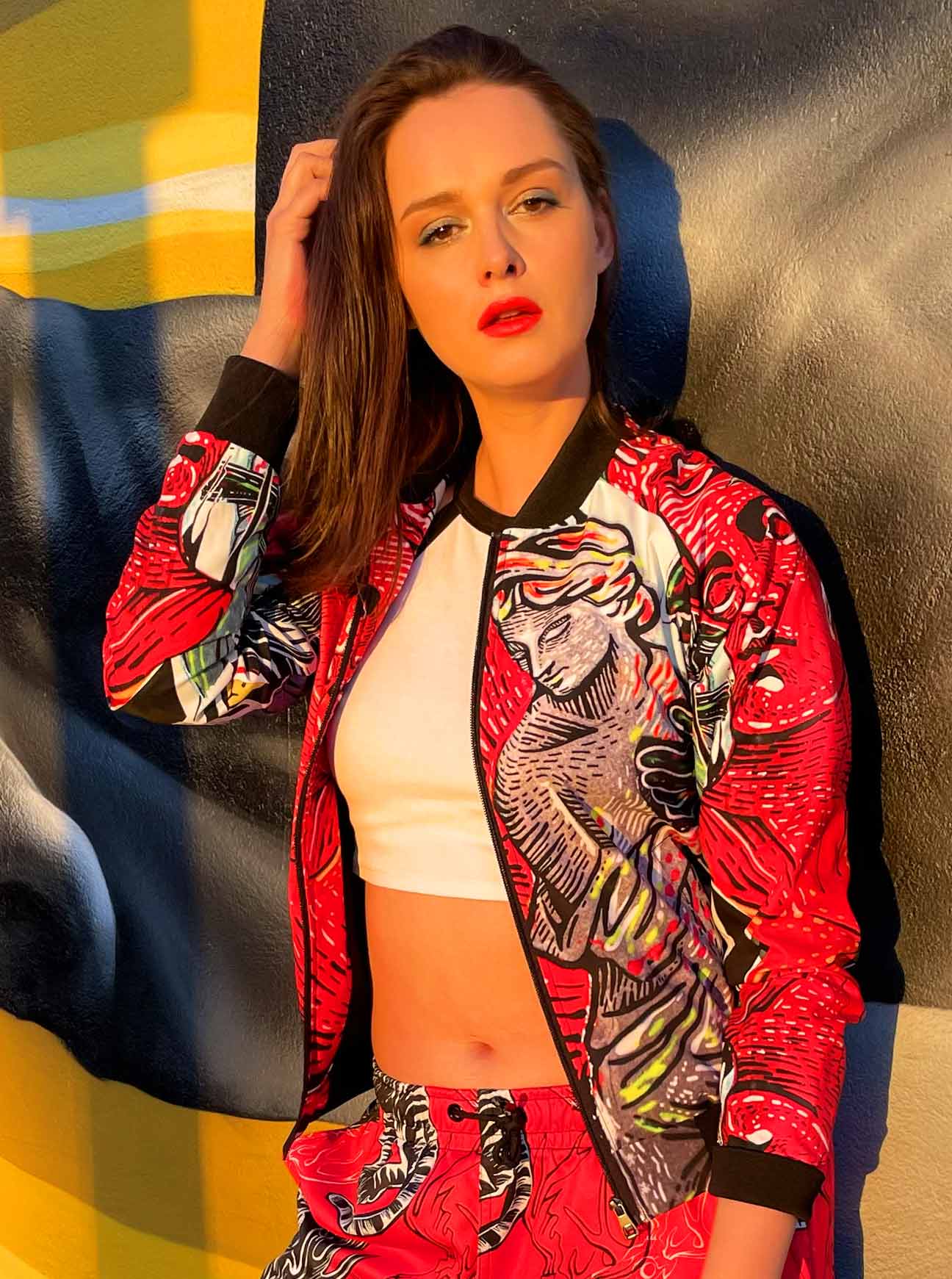 "APOLLO IN FLAMES" Bomber Jacket (Women)