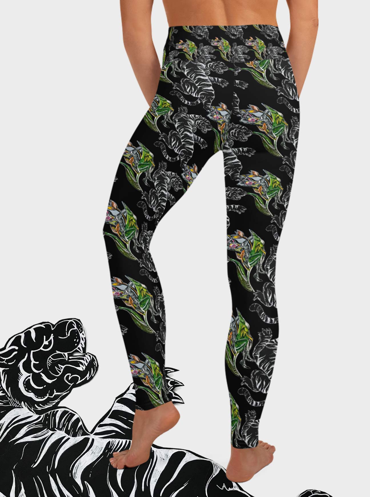 "TIGER DANCE" High Waist Leggings (Women)