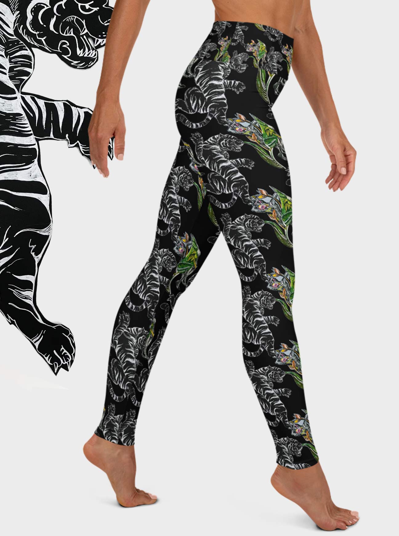 "TIGER DANCE" High Waist Leggings (Women)