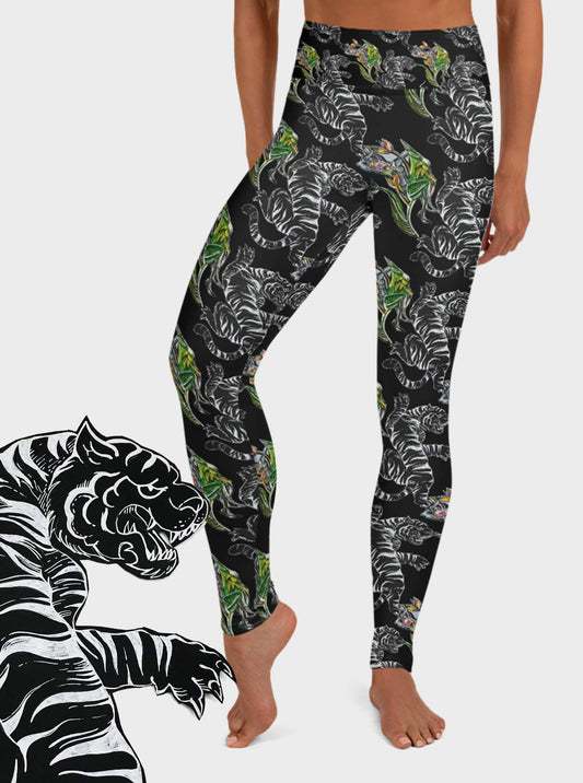 "TIGER DANCE" High Waist Leggings (Women)