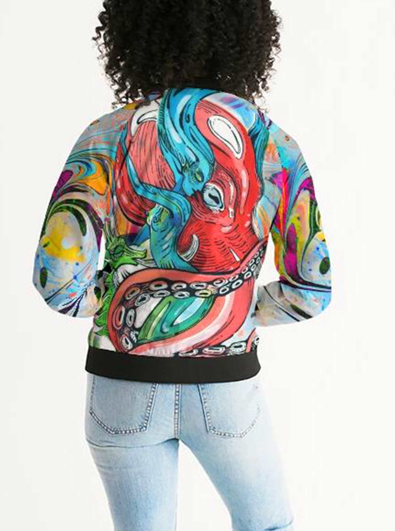 "TENTACLE COCKTAIL" Bomber Jacket (Women)