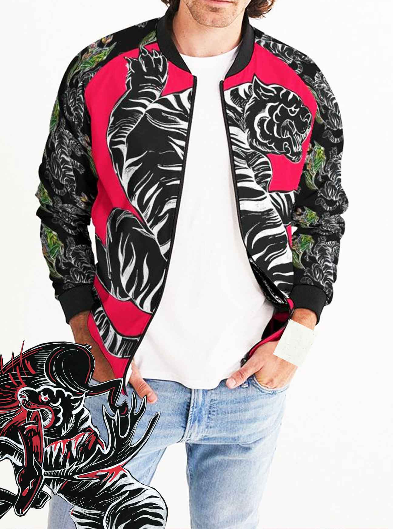 "TIGER HUNT" Bomber Jacket (Men)