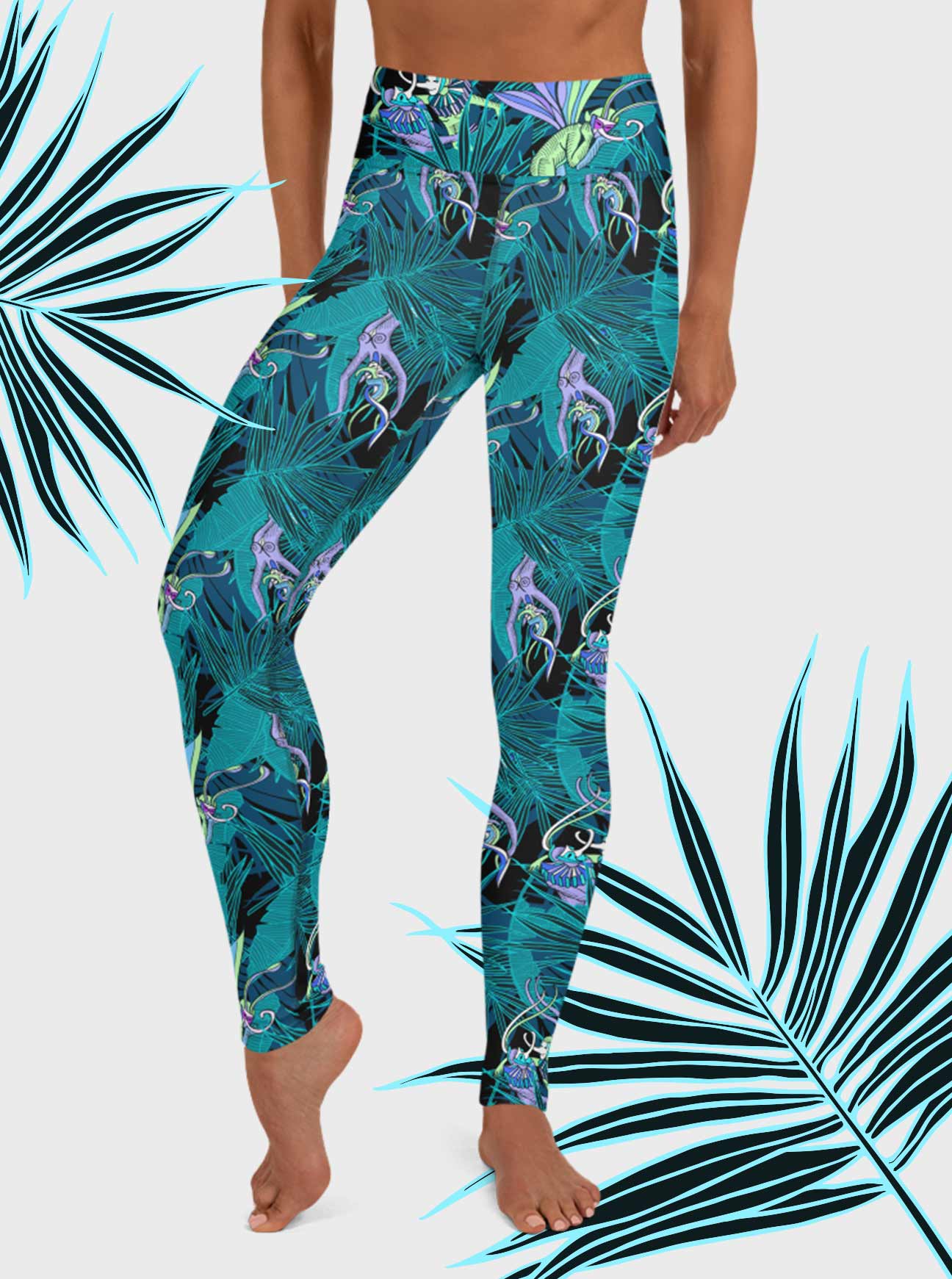 "JUNGLE FLIRTING" High Waist Leggings (Women)