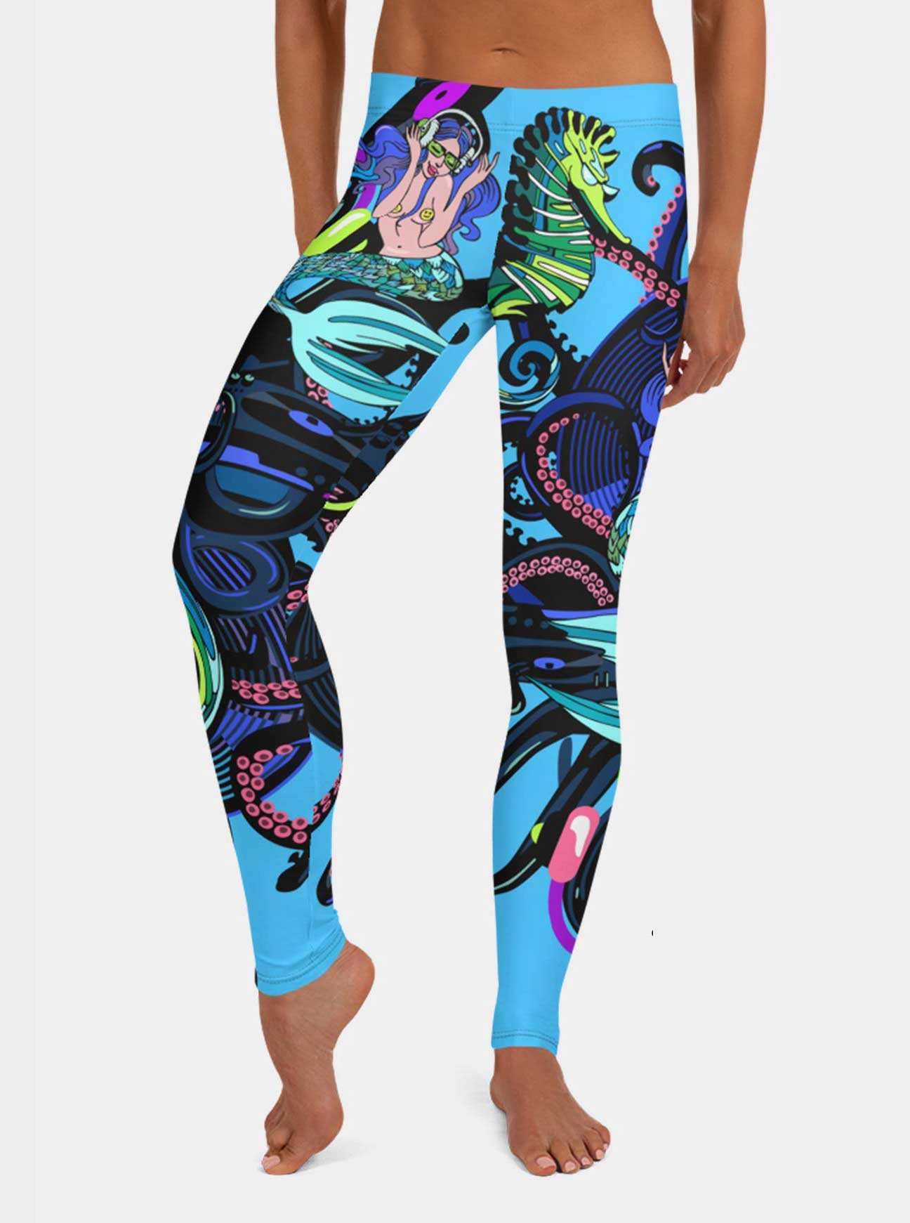 "DJ OCTOPUS AND MERMAID" Leggings (Women)