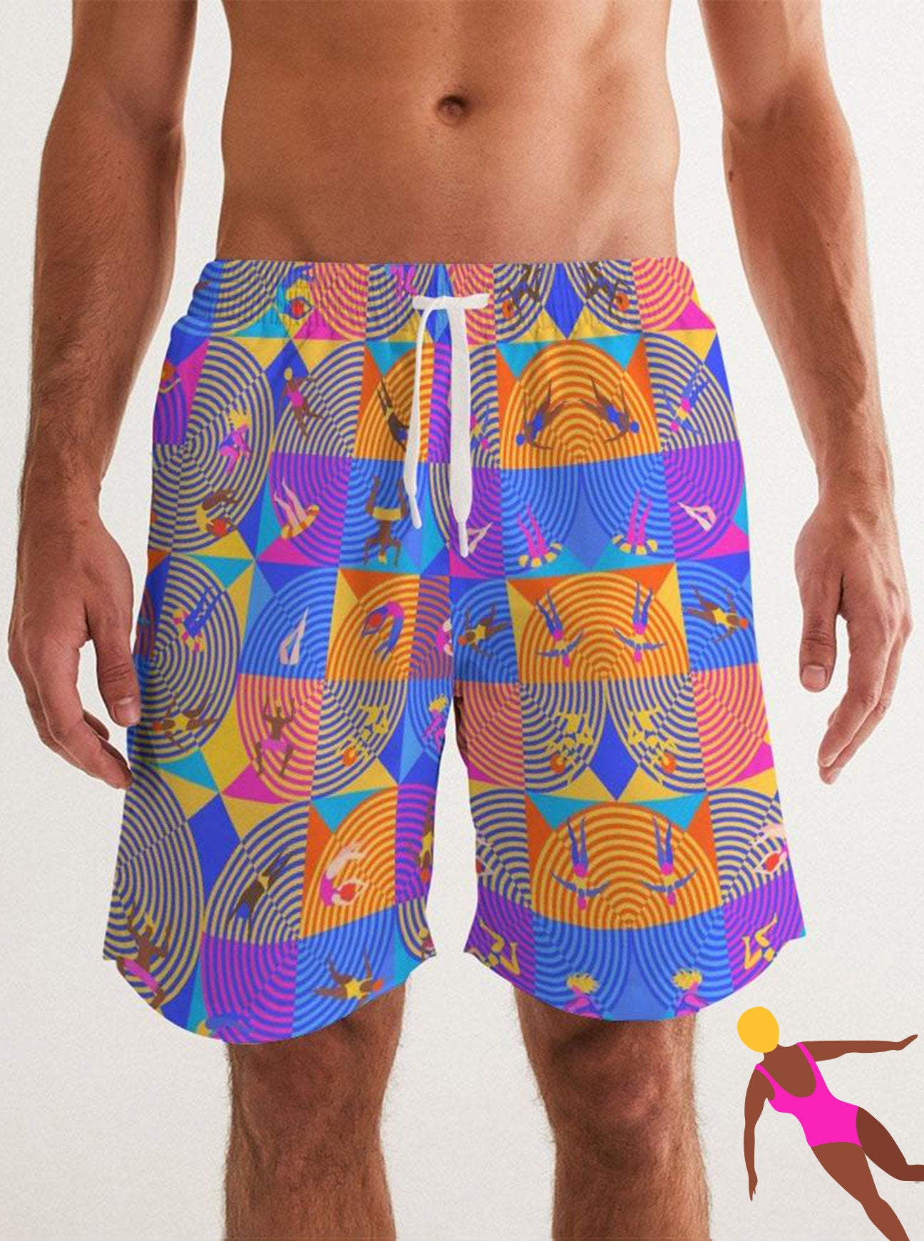 "ILLUMINATING WAVES" Swim Trunk (Men)