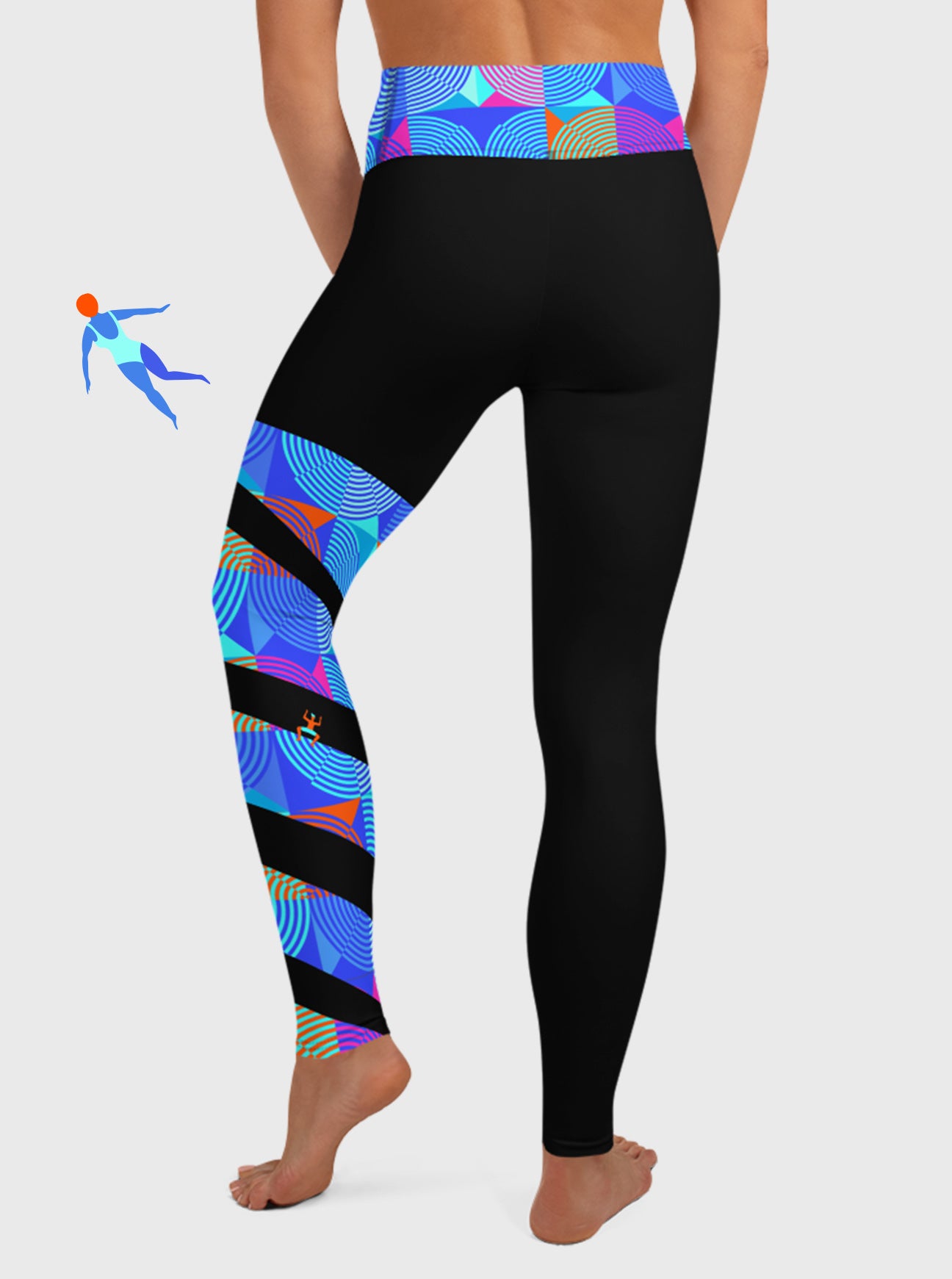 "NIGHT SWIMMERS" High Waist Leggings (Women)