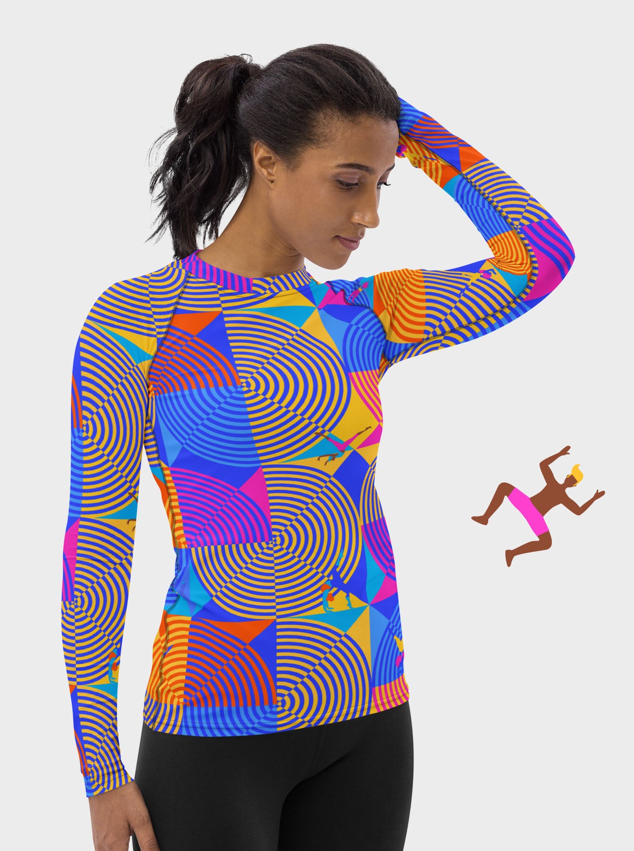 "ILLUMINATING WAVES" Rash Guard  (Women)