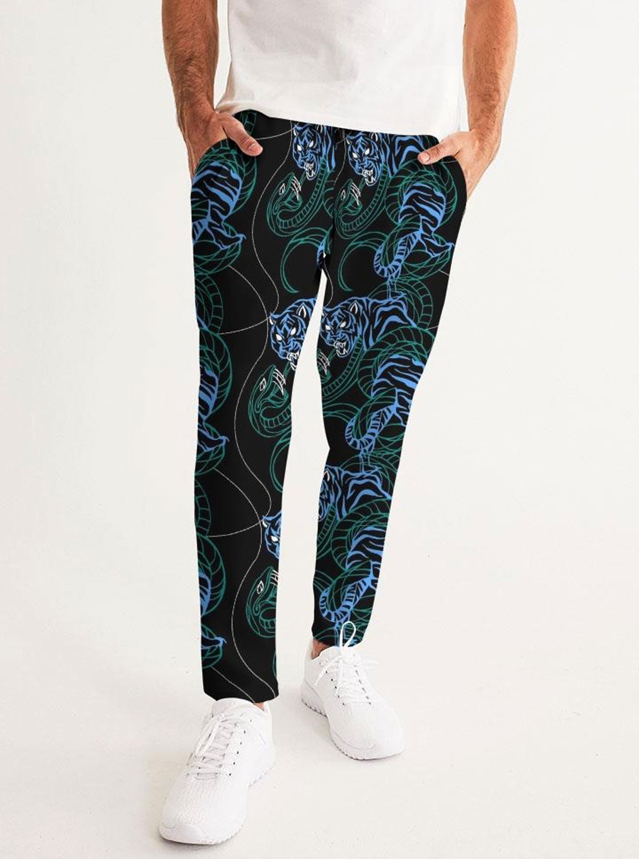 "SPIRIT ANIMALS IN TEAL" Pants (Men)