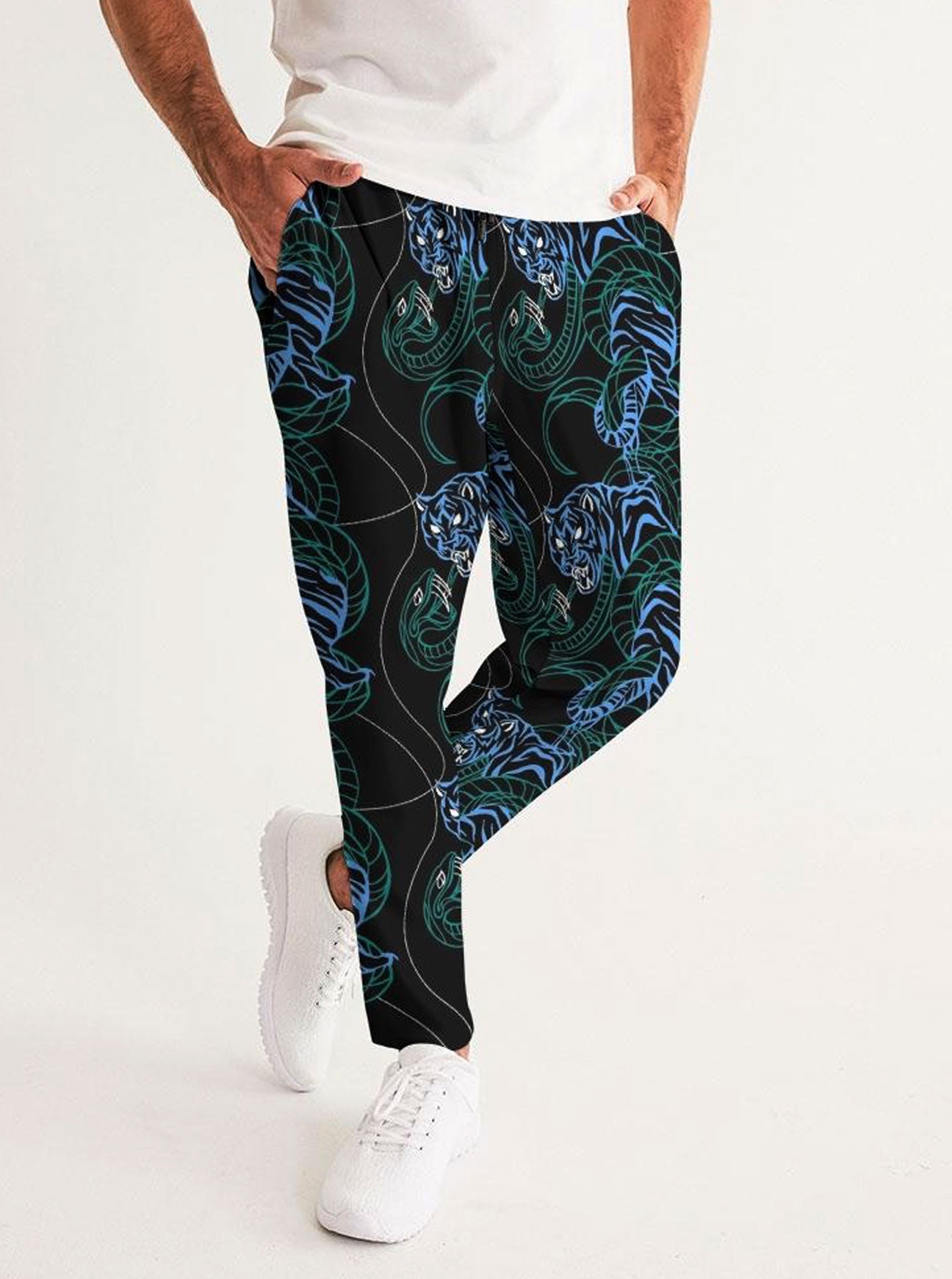 "SPIRIT ANIMALS IN TEAL" Pants (Men)