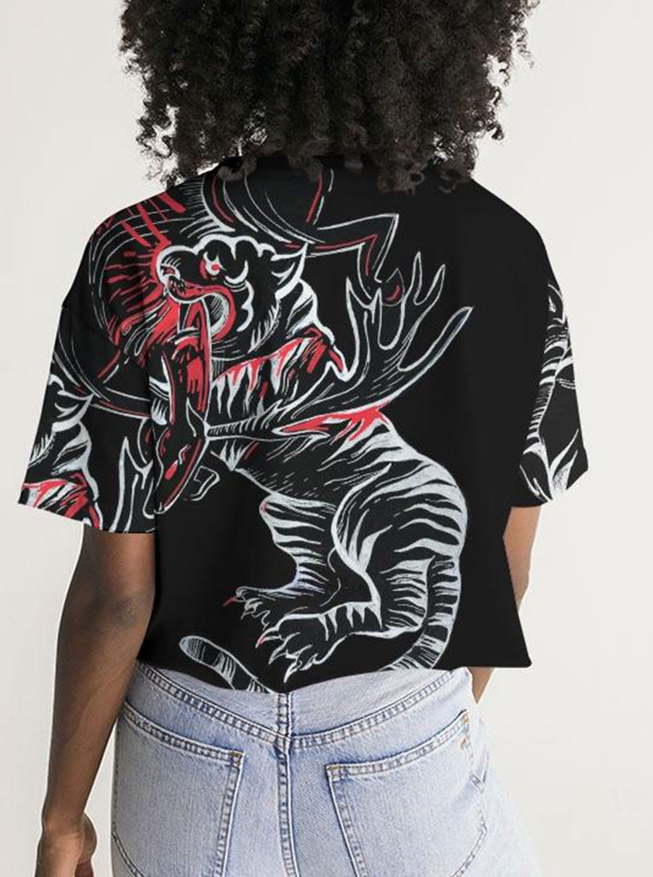 "TIGER DANCE" Lounge Cropped Tee (Women)